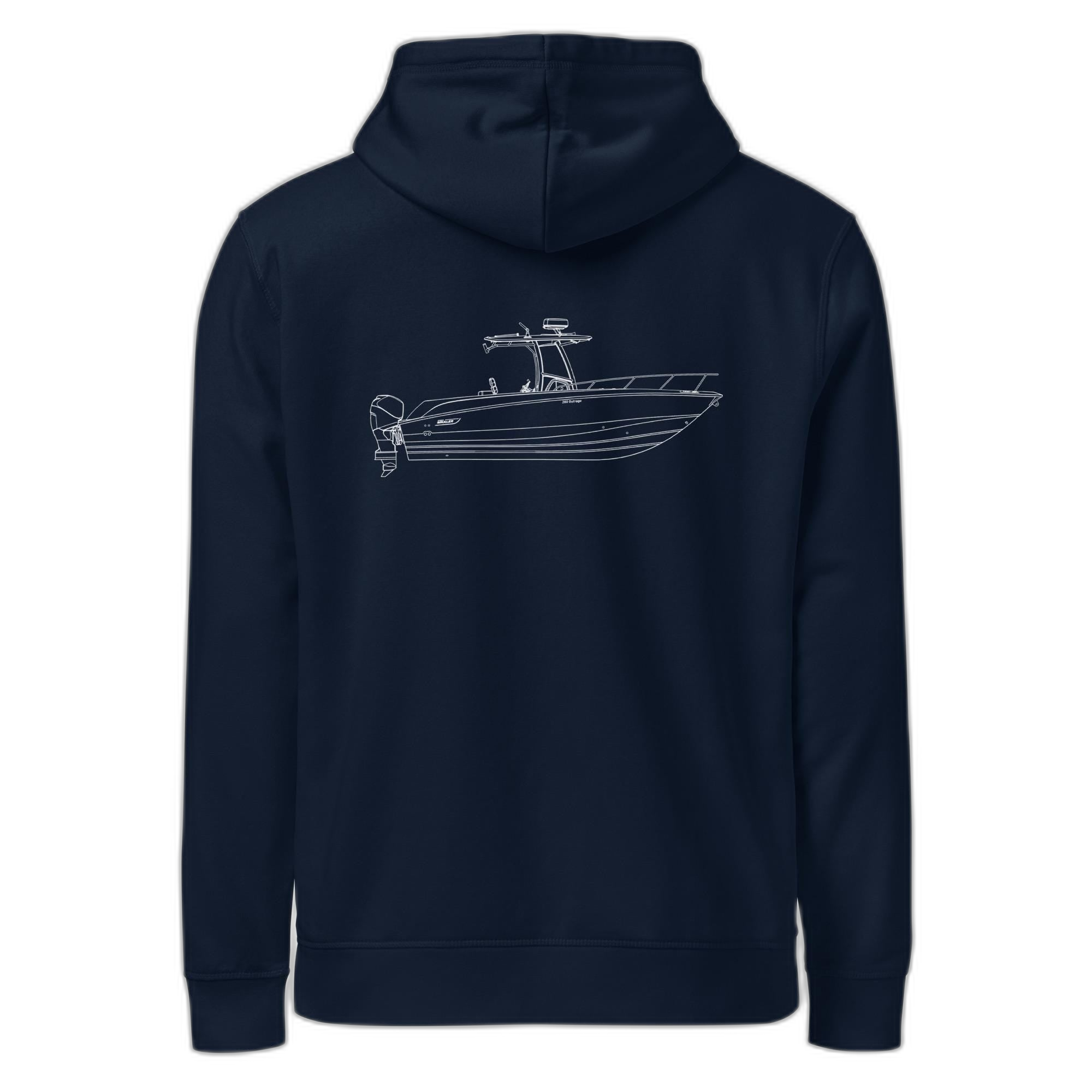Powerboat blueprint hoodie - image 7