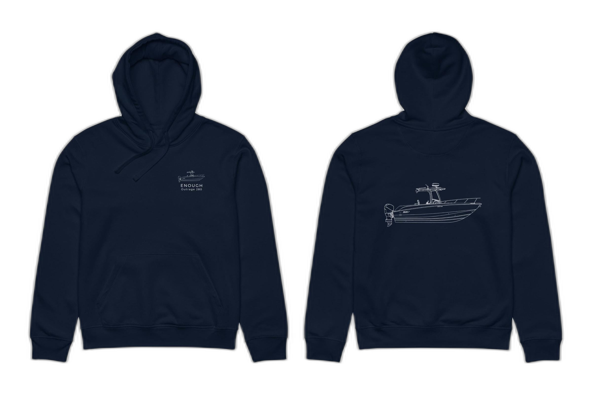 Powerboat blueprint hoodie - image 1