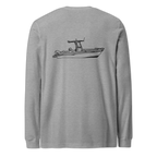 Custom powerboat technical drawing long sleeve - mockup 4