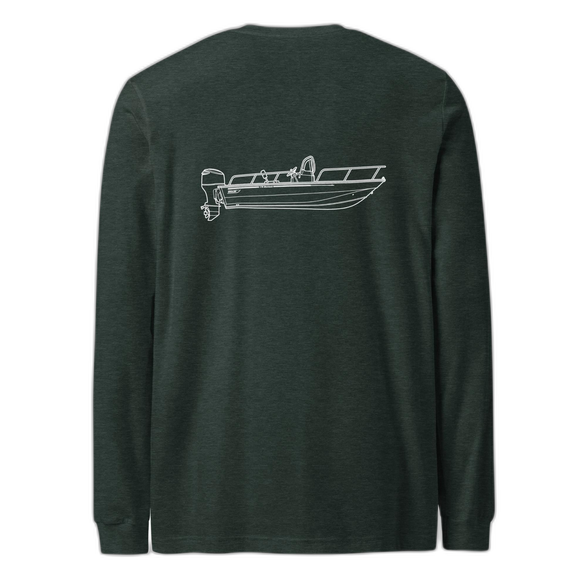 Custom powerboat technical drawing long sleeve - mockup 10