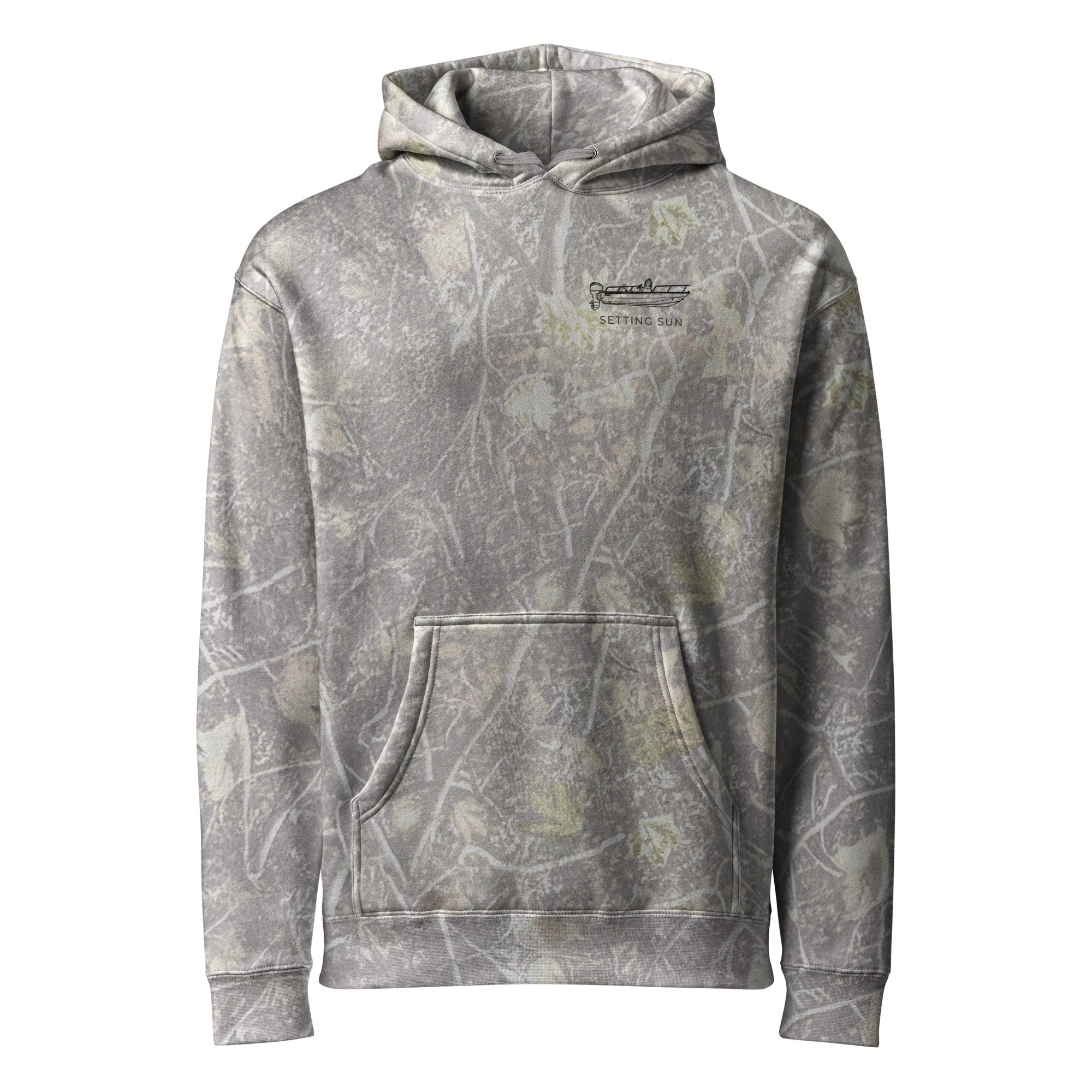 Custom powerboat technical drawing hoodie - front