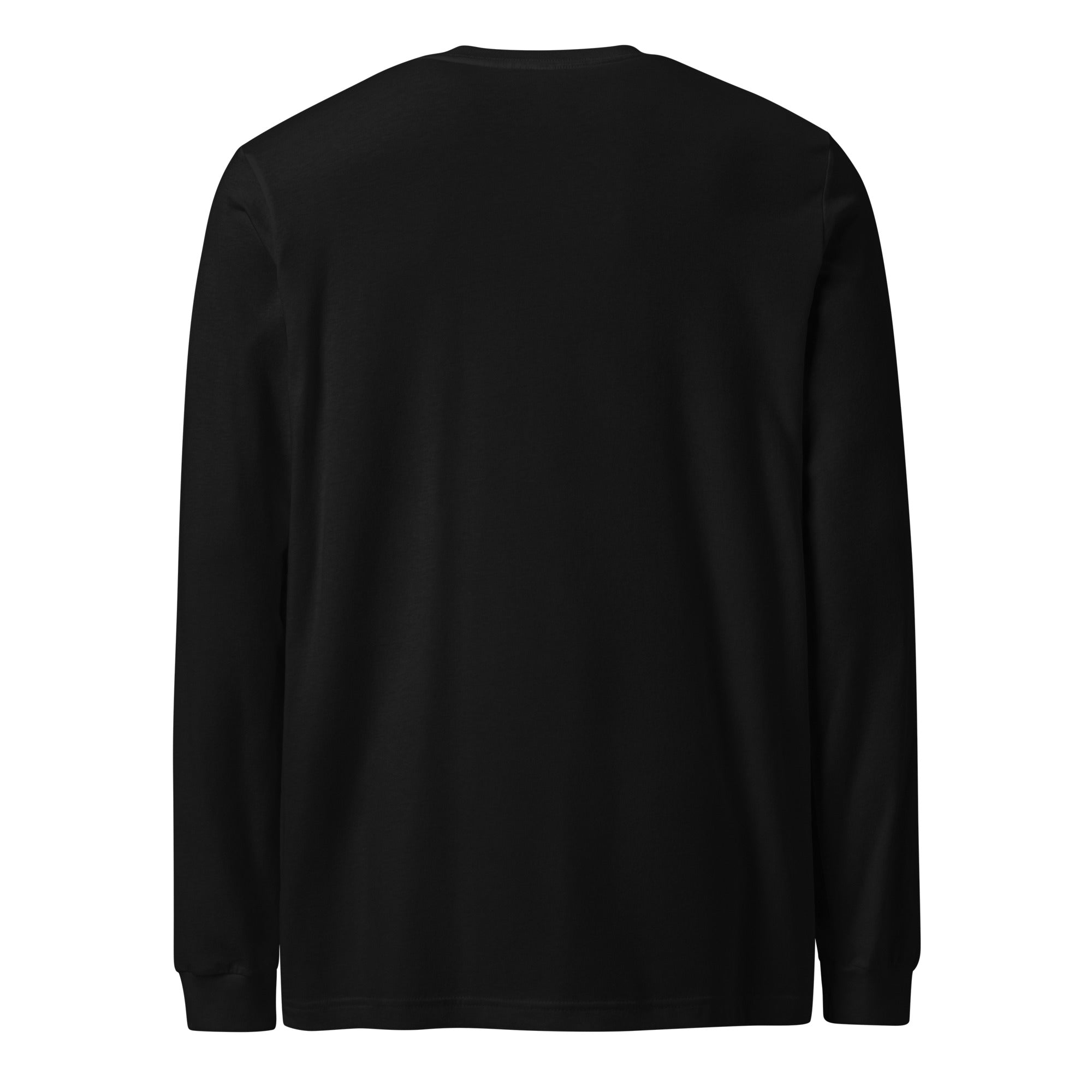 Port Long Sleeve | Custom Powerboat Shirt in Black - back (blank)