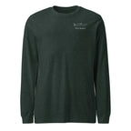 Stern Powerboat Long Sleeve Shirt in Heather Forest - front design