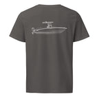 Custom powerboat technical drawing t-shirt - back