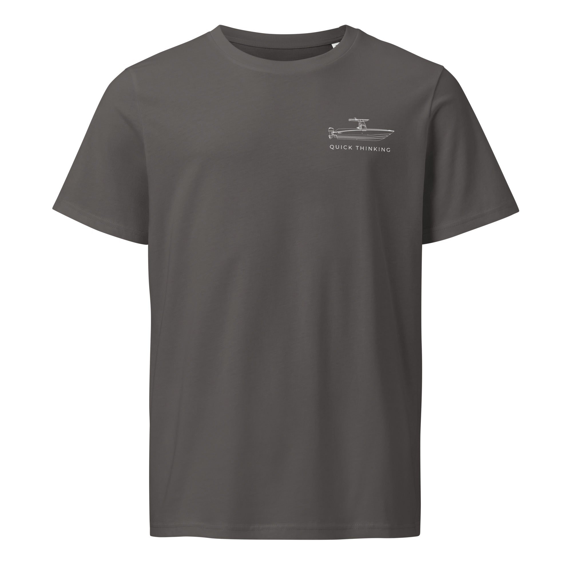 Custom powerboat technical drawing t-shirt - front
