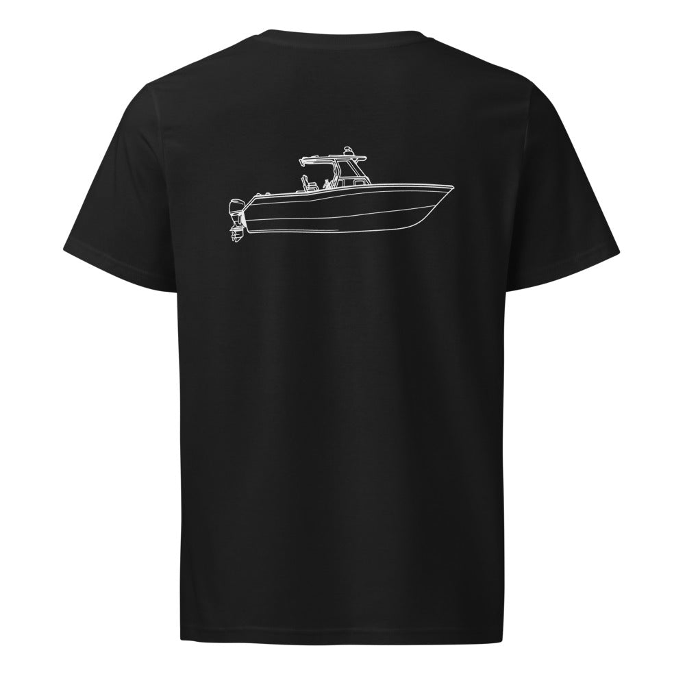 Grady-White Sailfish 282 powerboat shirt in Black - back design