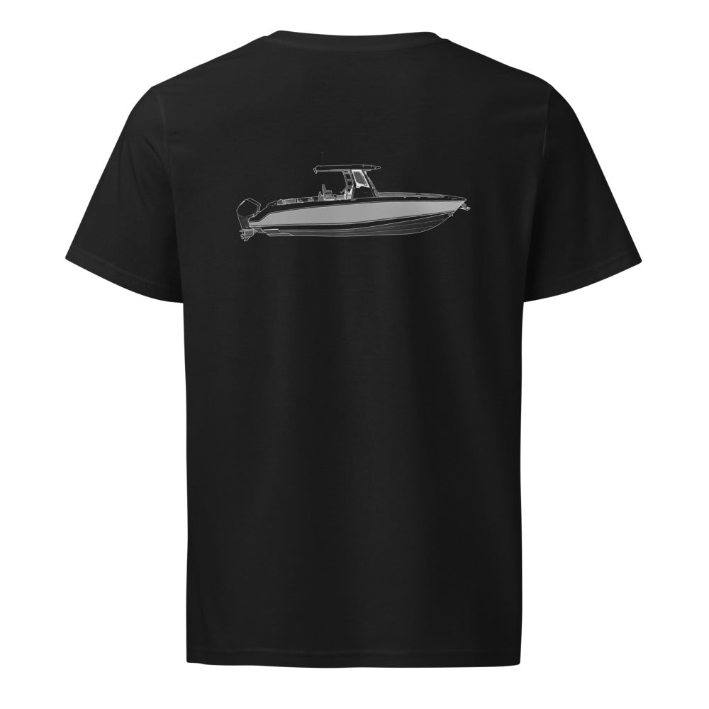 Boston Whaler 330 Outrage powerboat shirt in Black - back design