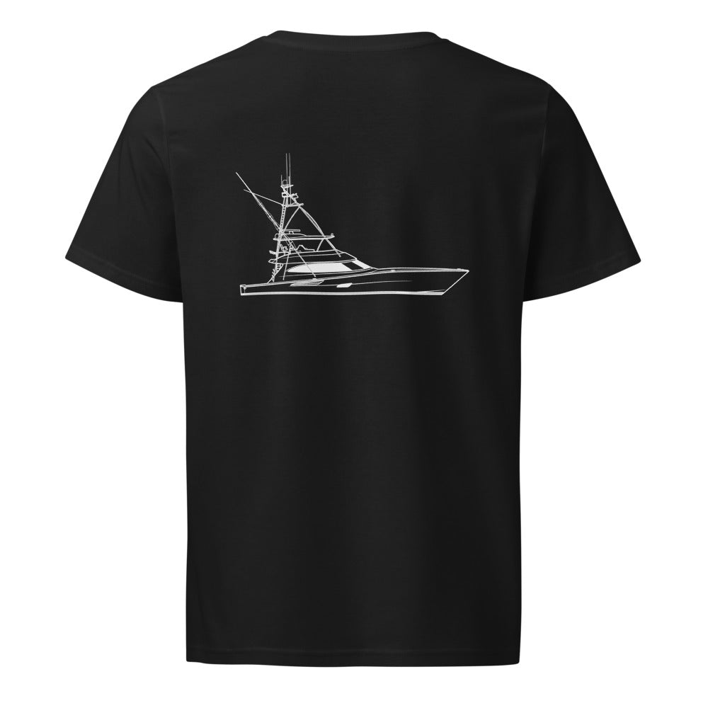 Viking 82 powerboat shirt in Black - back design