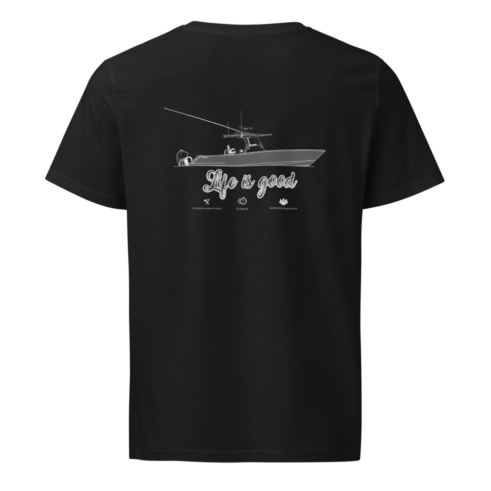 Regulator 23 powerboat shirt in Black - back design