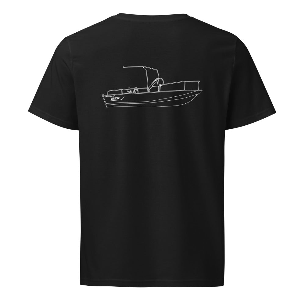 Boston Whaler Classic 17 Montauk powerboat shirt in Black - back design