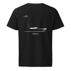 Hatteras GT59 powerboat shirt in Black - back design