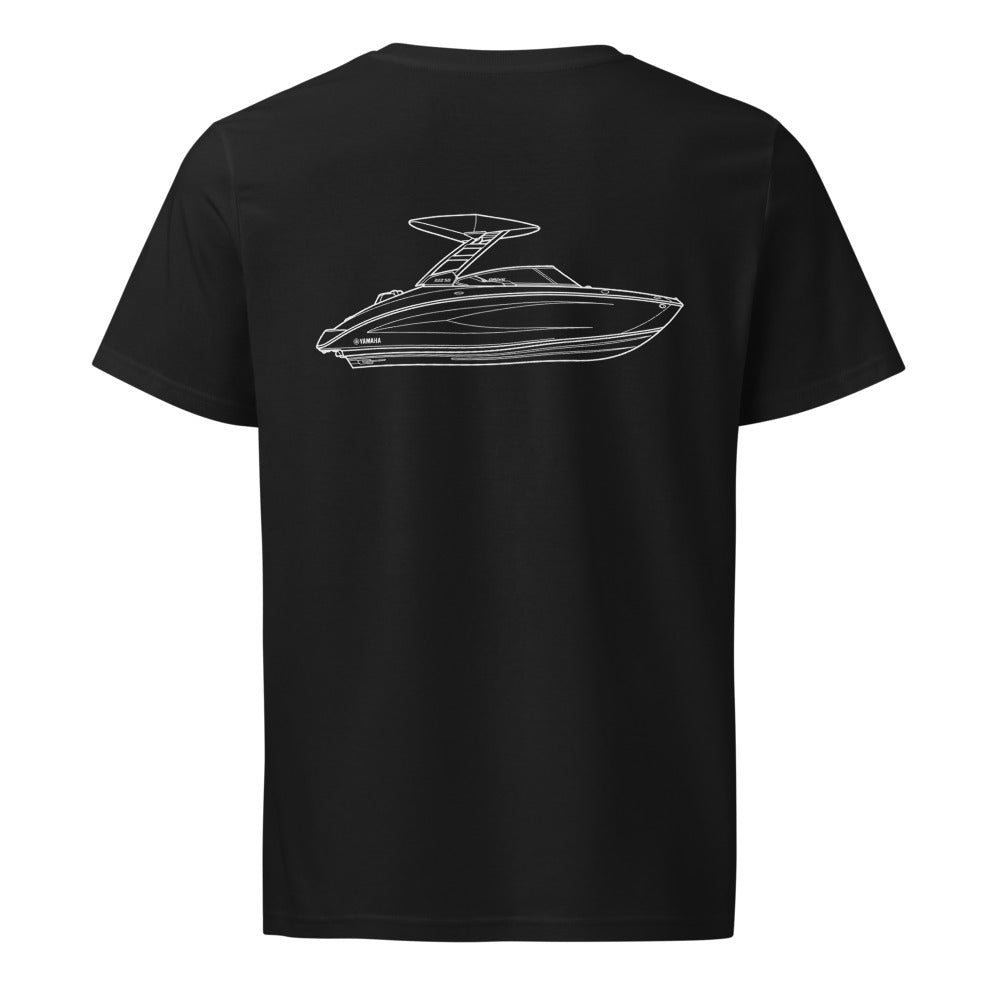 Yamaha 252SD powerboat shirt in Black - back design