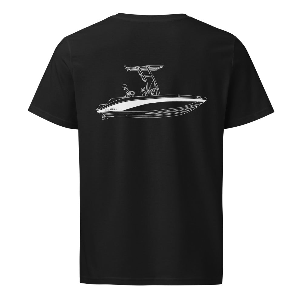 Yamaha 190FSH Sport powerboat shirt in Black - back design