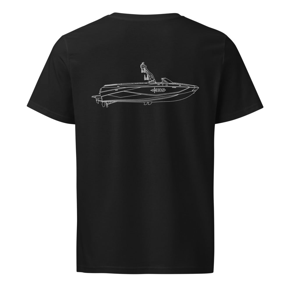 Axis T250 powerboat shirt in Black - back design