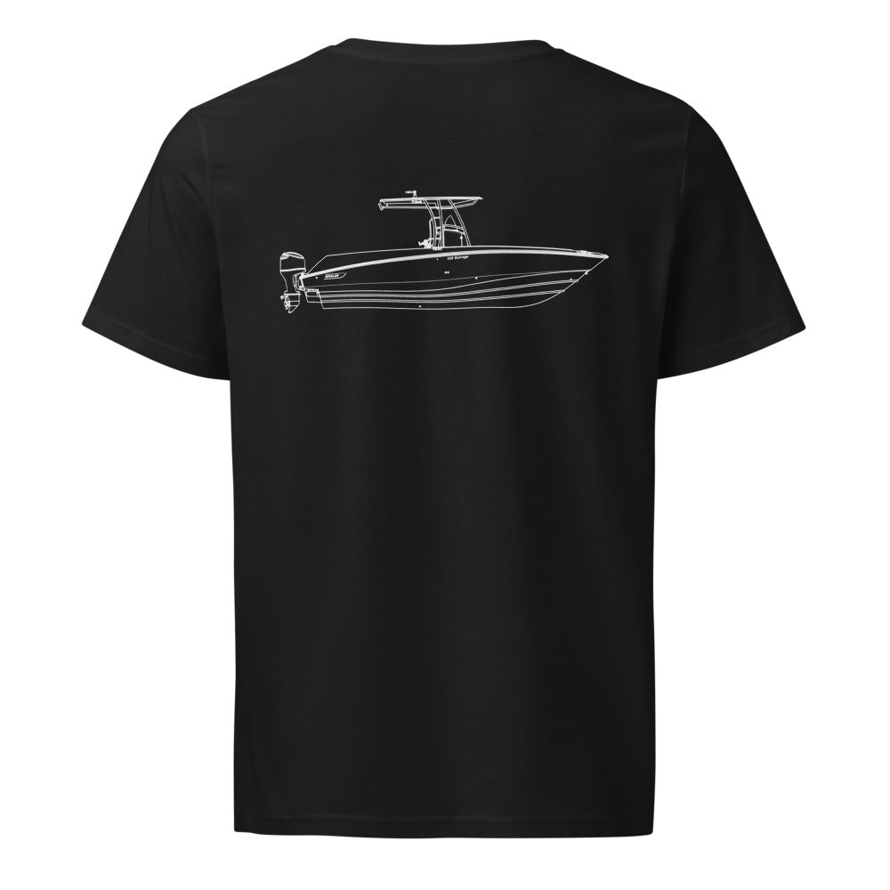 Boston Whaler 320 Outrage powerboat shirt in Black - back design