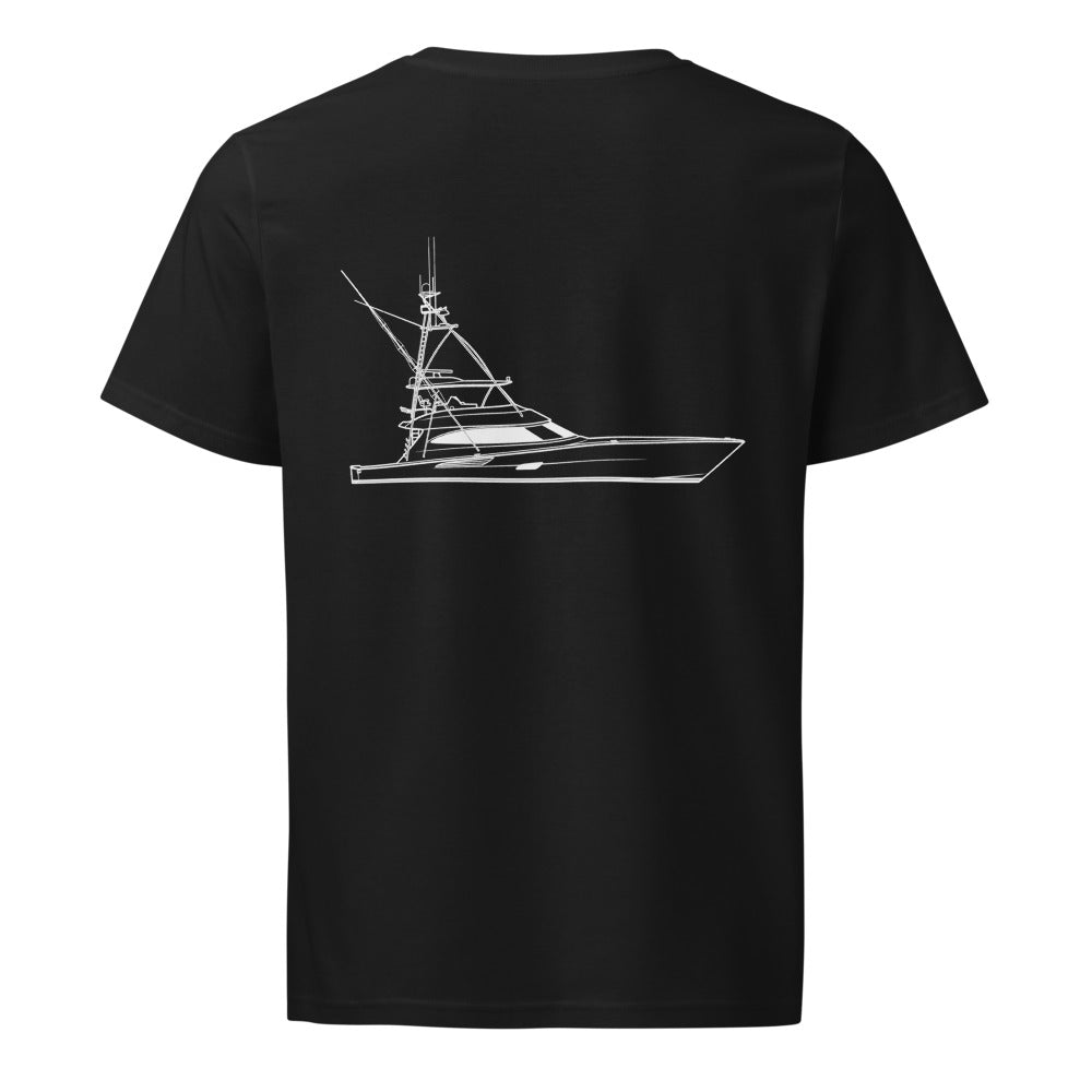 Viking 82 powerboat shirt in Black - back design