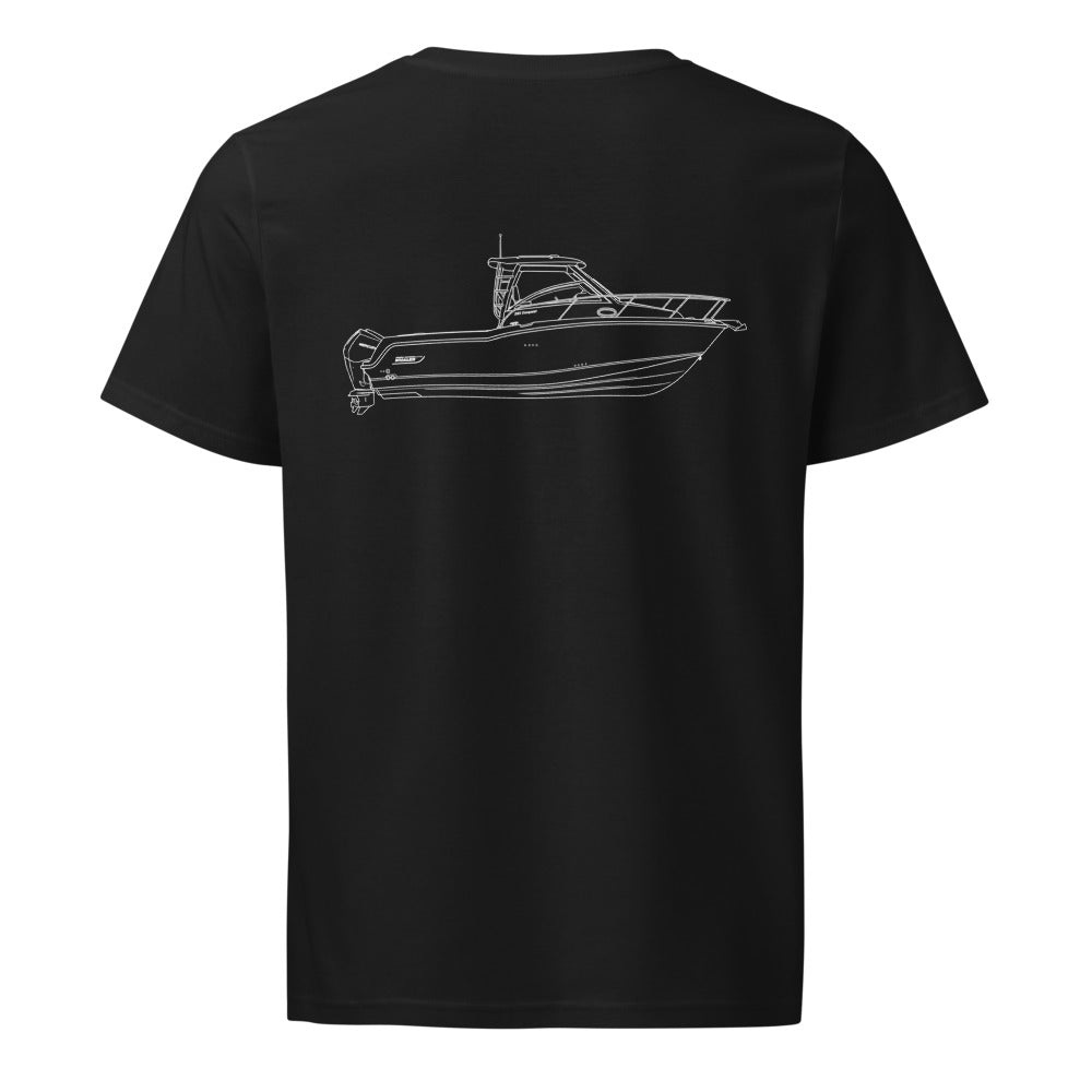 Boston Whaler 285 Conquest powerboat shirt in Black - back design