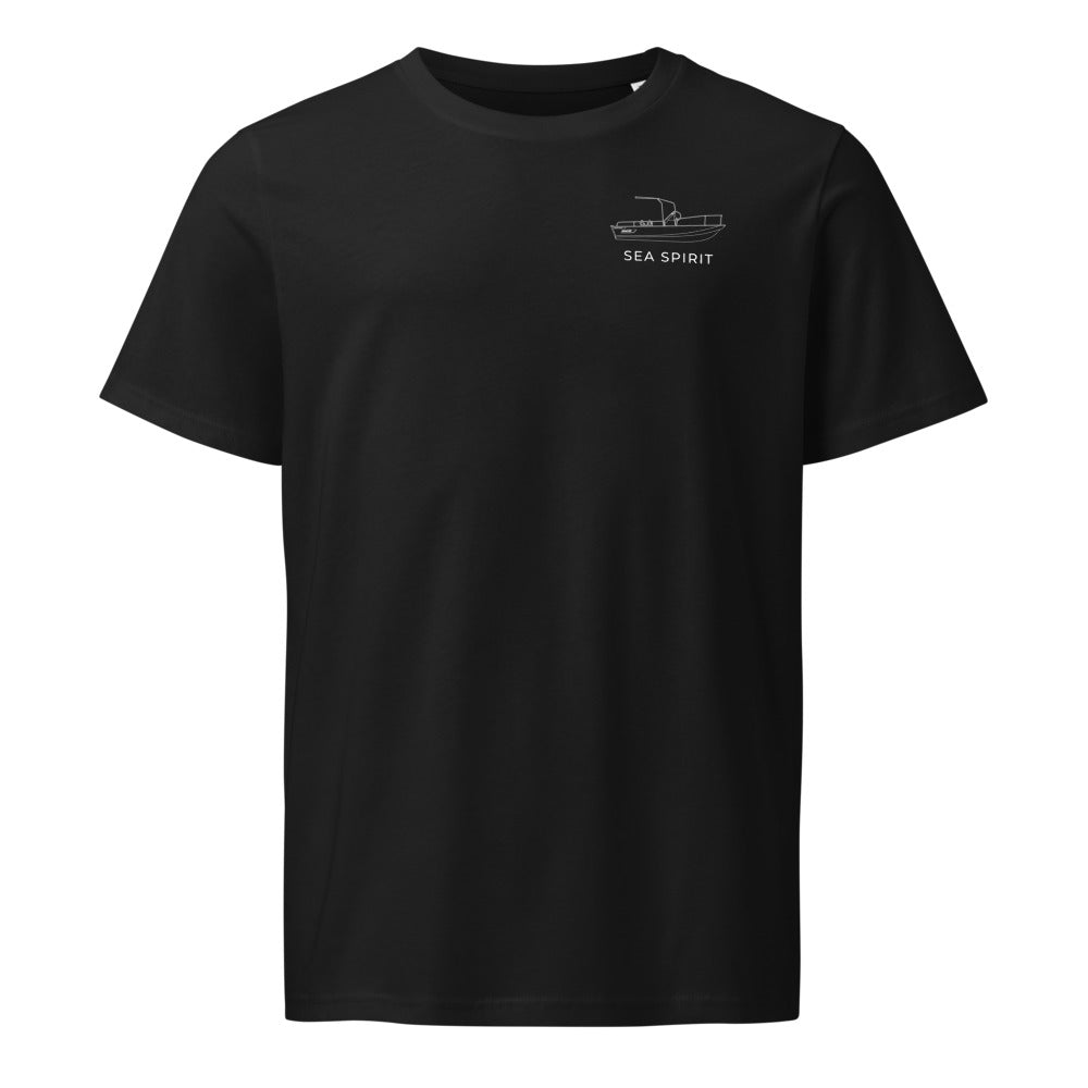 Boston Whaler Classic 17 Montauk powerboat shirt in Black - front design