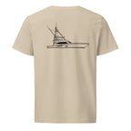 Custom powerboat technical drawing t-shirt - back