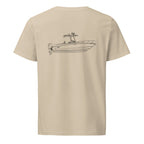 Custom powerboat technical drawing t-shirt - back
