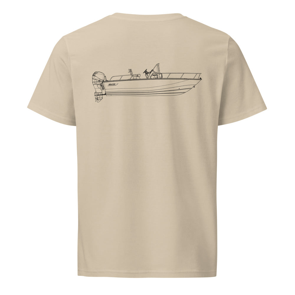 Boston Whaler 210 Montauk powerboat shirt in Desert Dust - back design