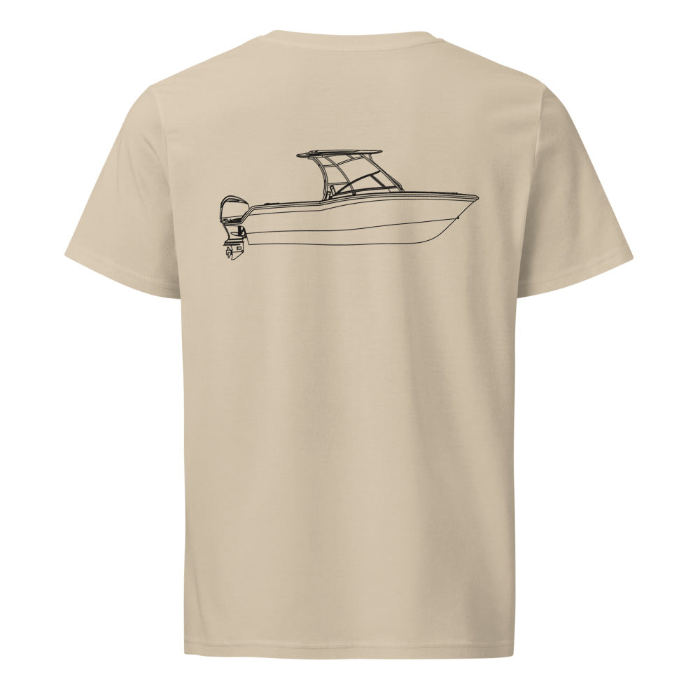Grady-White Freedom 235 powerboat shirt in Desert Dust - back design
