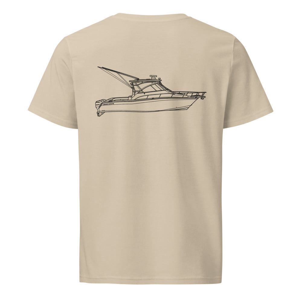 Grady-White Express 360 powerboat shirt in Desert Dust - back design