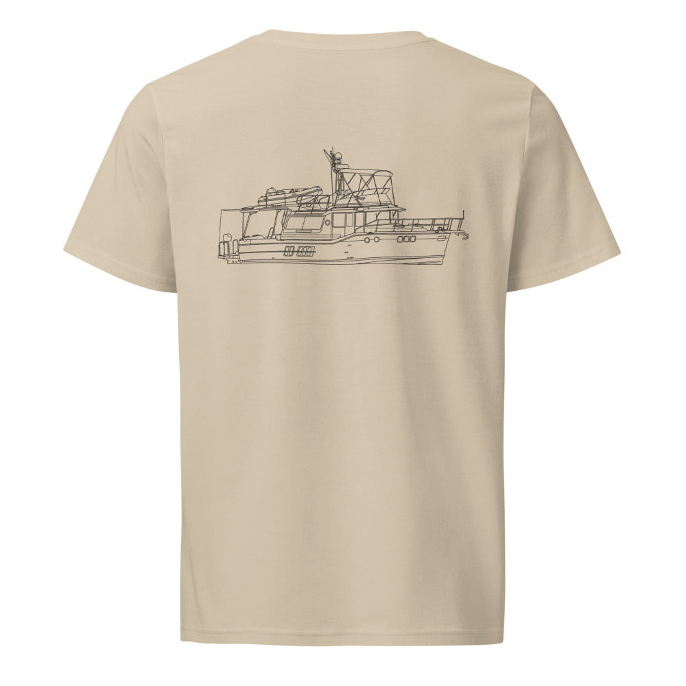 Ranger Tugs R-43 powerboat shirt in Desert Dust - back design