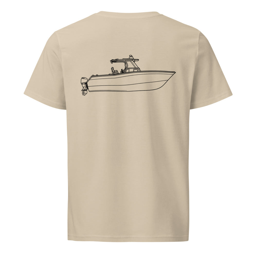 Grady-White Sailfish 282 powerboat shirt in Desert Dust - back design