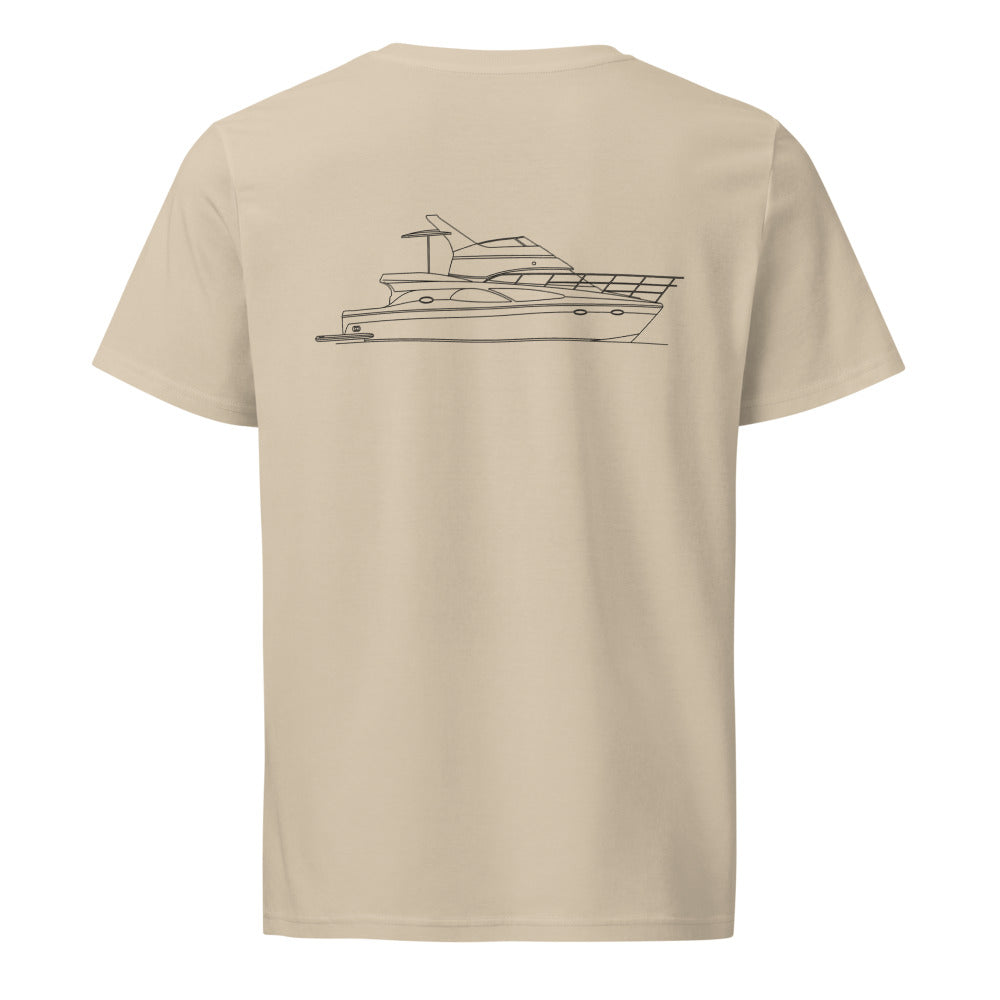 Carver 41 Cockpit Motor Yacht powerboat shirt in Desert Dust - back design