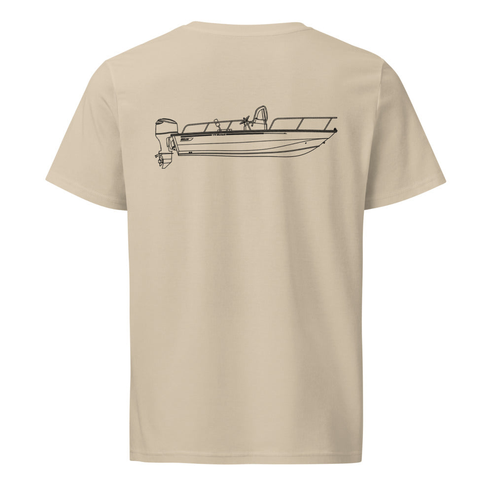 Boston Whaler 170 Dauntless powerboat shirt in Desert Dust - back design