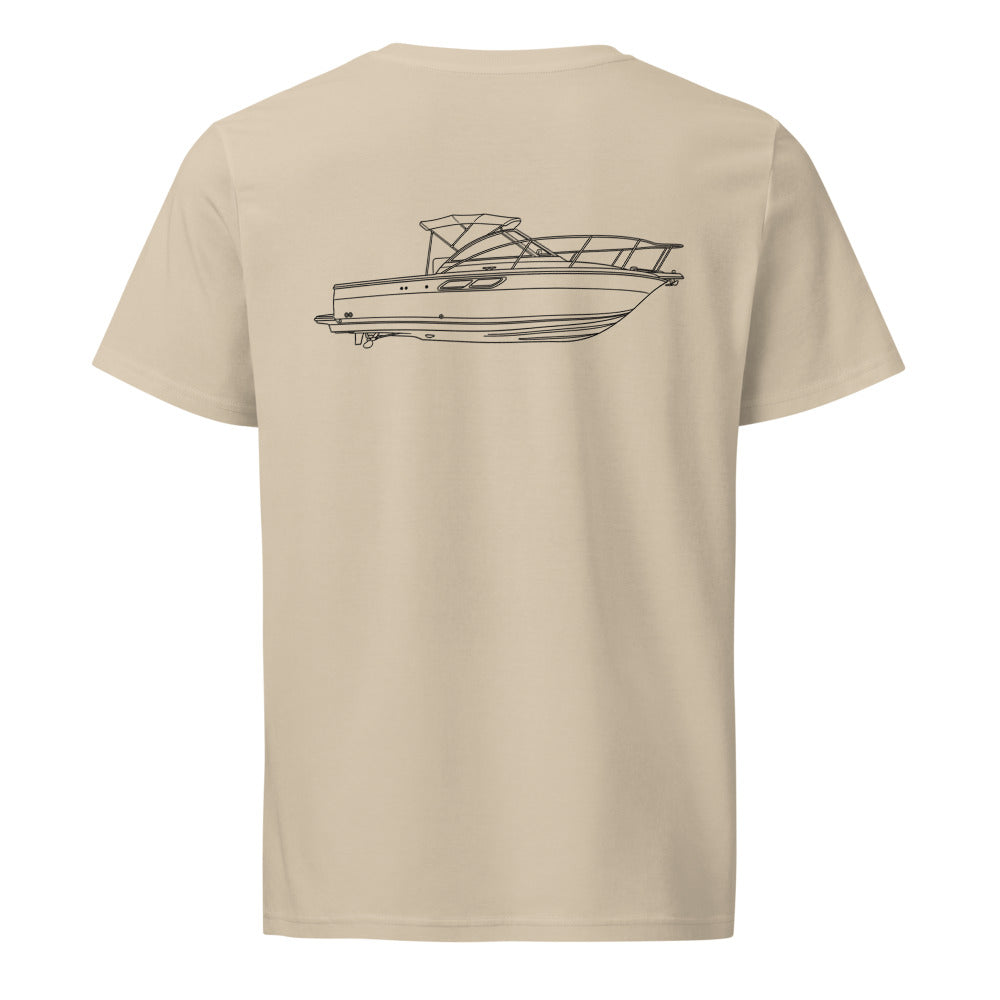 Tiara 2900 Coronet powerboat shirt in Desert Dust - back design