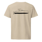 Pardo 38 powerboat shirt in Desert Dust - back design