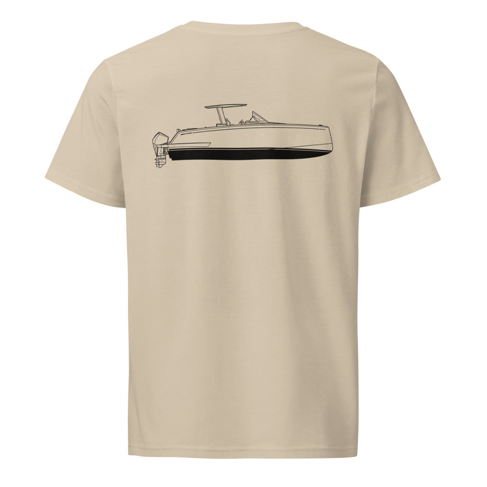 Pardo 38 powerboat shirt in Desert Dust - back design