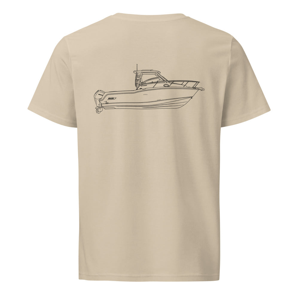 Boston Whaler 285 Conquest powerboat shirt in Desert Dust - back design