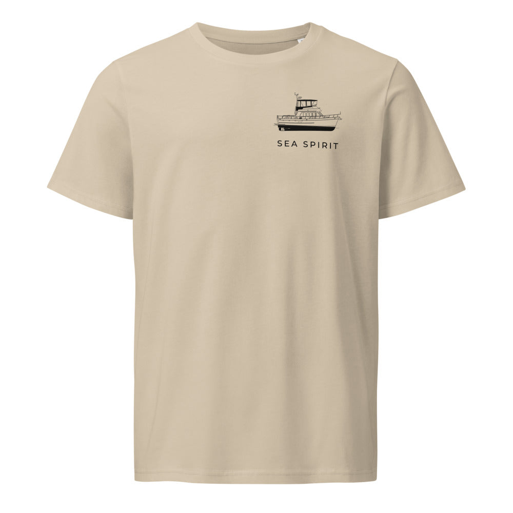 Ocean Alexander 40 Double Cabin powerboat shirt in Desert Dust - front design