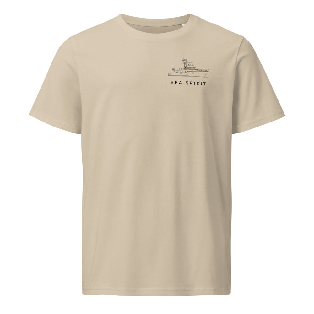 Nordhavn N60 powerboat shirt in Desert Dust - front design