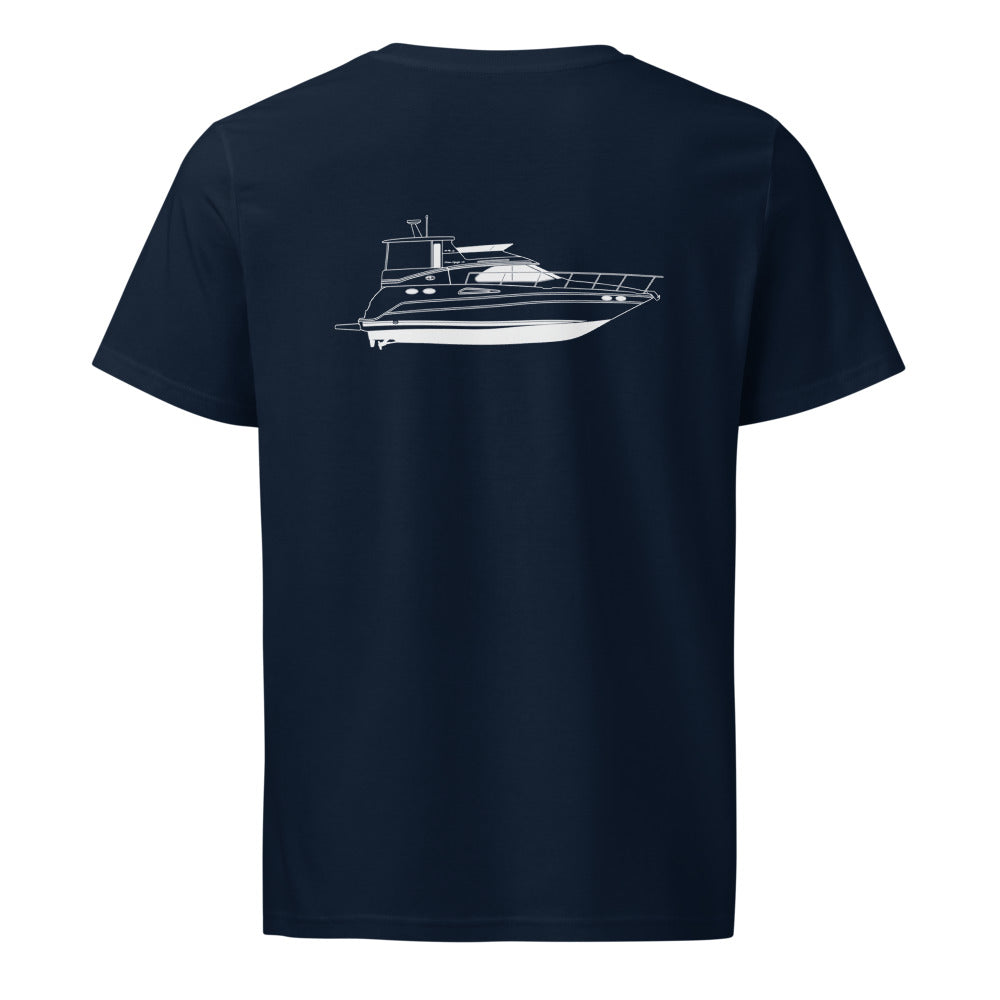 Sea Ray Sundancer 380 powerboat shirt in French Navy - back design