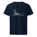 Viking 82 powerboat shirt in French Navy - back design