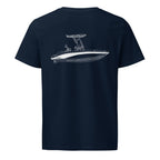 Yamaha 190FSH Sport powerboat shirt in French Navy - back design