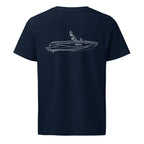 Axis T250 powerboat shirt in French Navy - back design