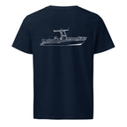 Grady-White 226 powerboat shirt in French Navy - back design