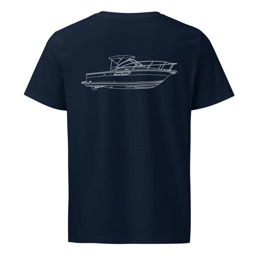 Tiara 2900 Coronet powerboat shirt in French Navy - back design