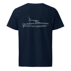 Axopar 37 powerboat shirt in French Navy - back design