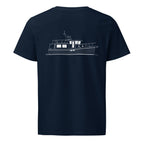 American Tug 365 powerboat shirt in French Navy - back design
