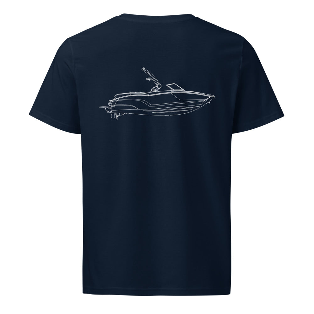 MasterCraft NXT21 powerboat shirt in French Navy - back design