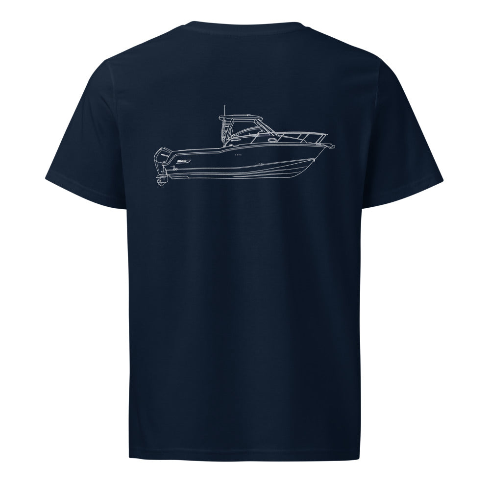 Boston Whaler 285 Conquest powerboat shirt in French Navy - back design