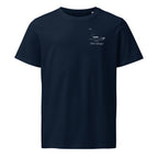 Hatteras GT59 powerboat shirt in French Navy - front design