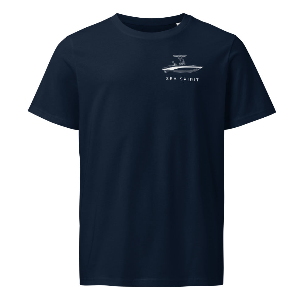 Yamaha 190FSH Sport powerboat shirt in French Navy - front design