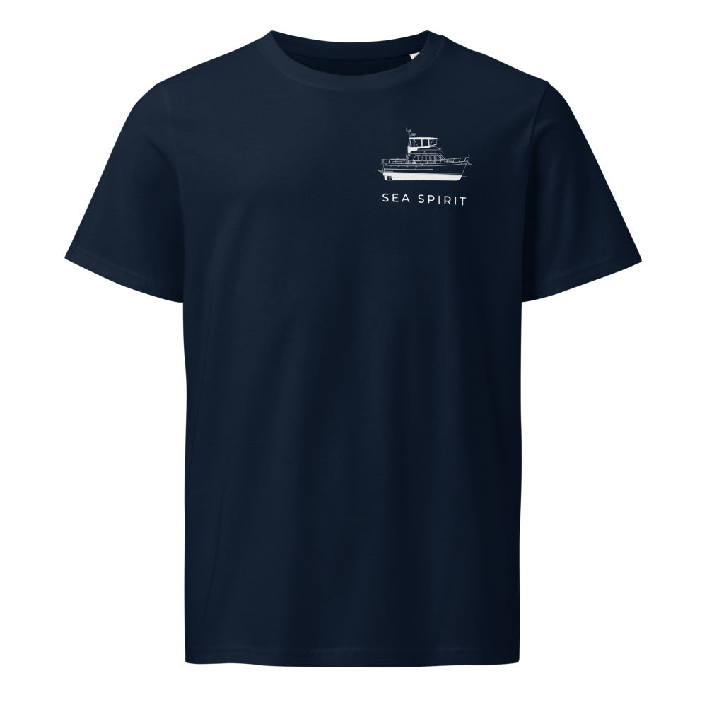 Ocean Alexander 40 Double Cabin powerboat shirt in French Navy - front design